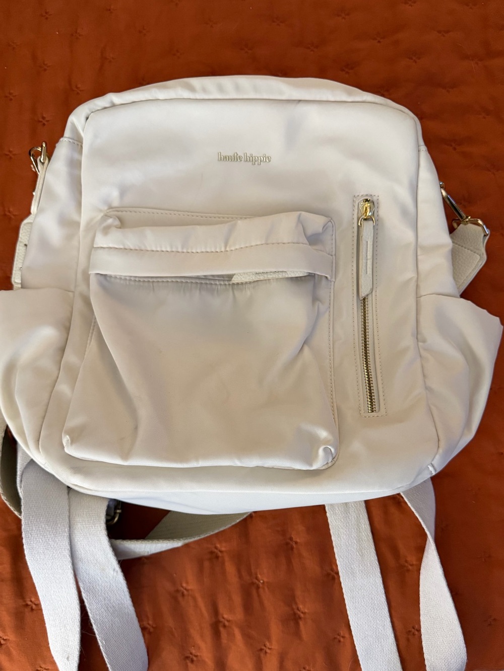 White Women's Backpack - Stylish Everyday Bag